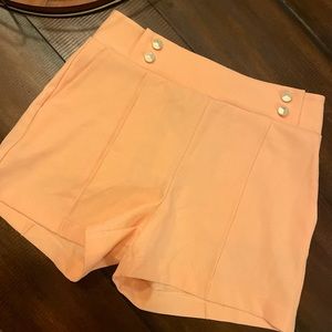 Pink Shorts with Gold Buttons